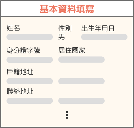 基本資料填寫及確認